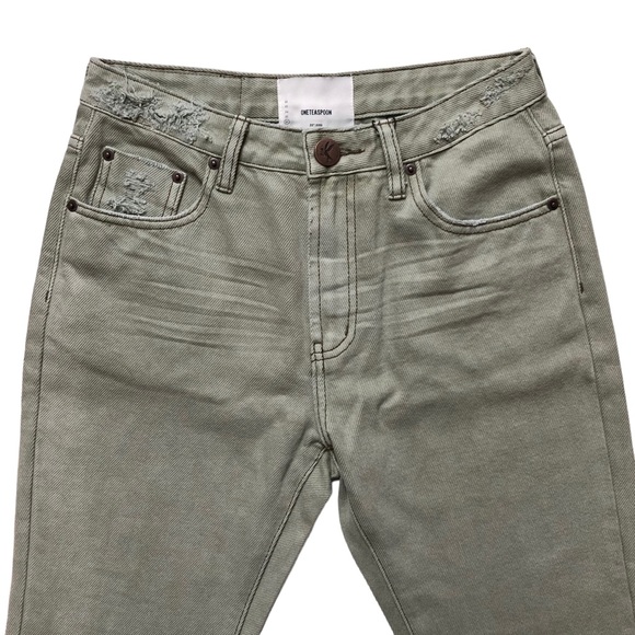 One Teaspoon Charlie Flare Size 26 Super Khaki Color NEW NWT - Picture 4 of 15